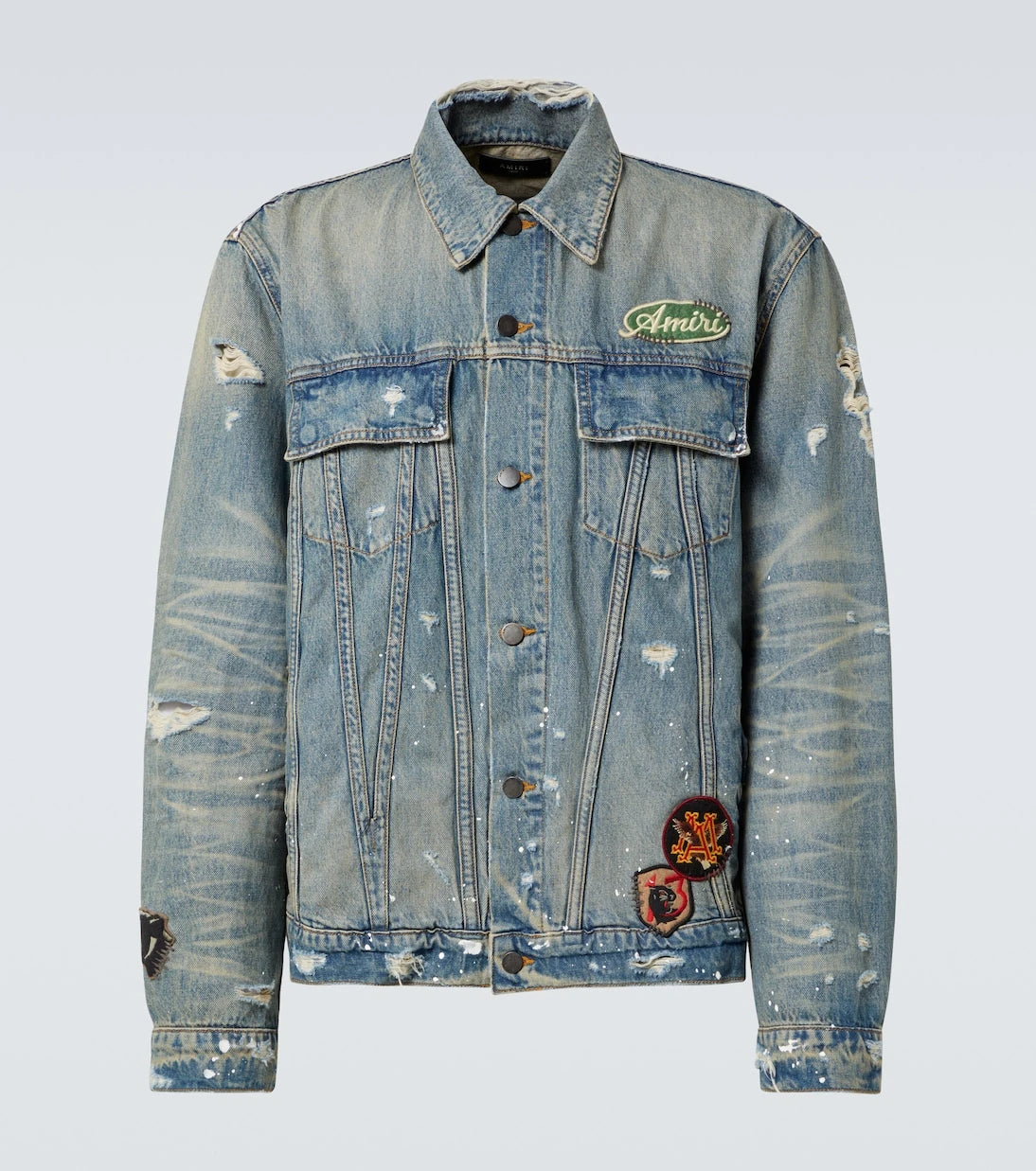 Amiri - Vintage Pegasus distressed denim jacket