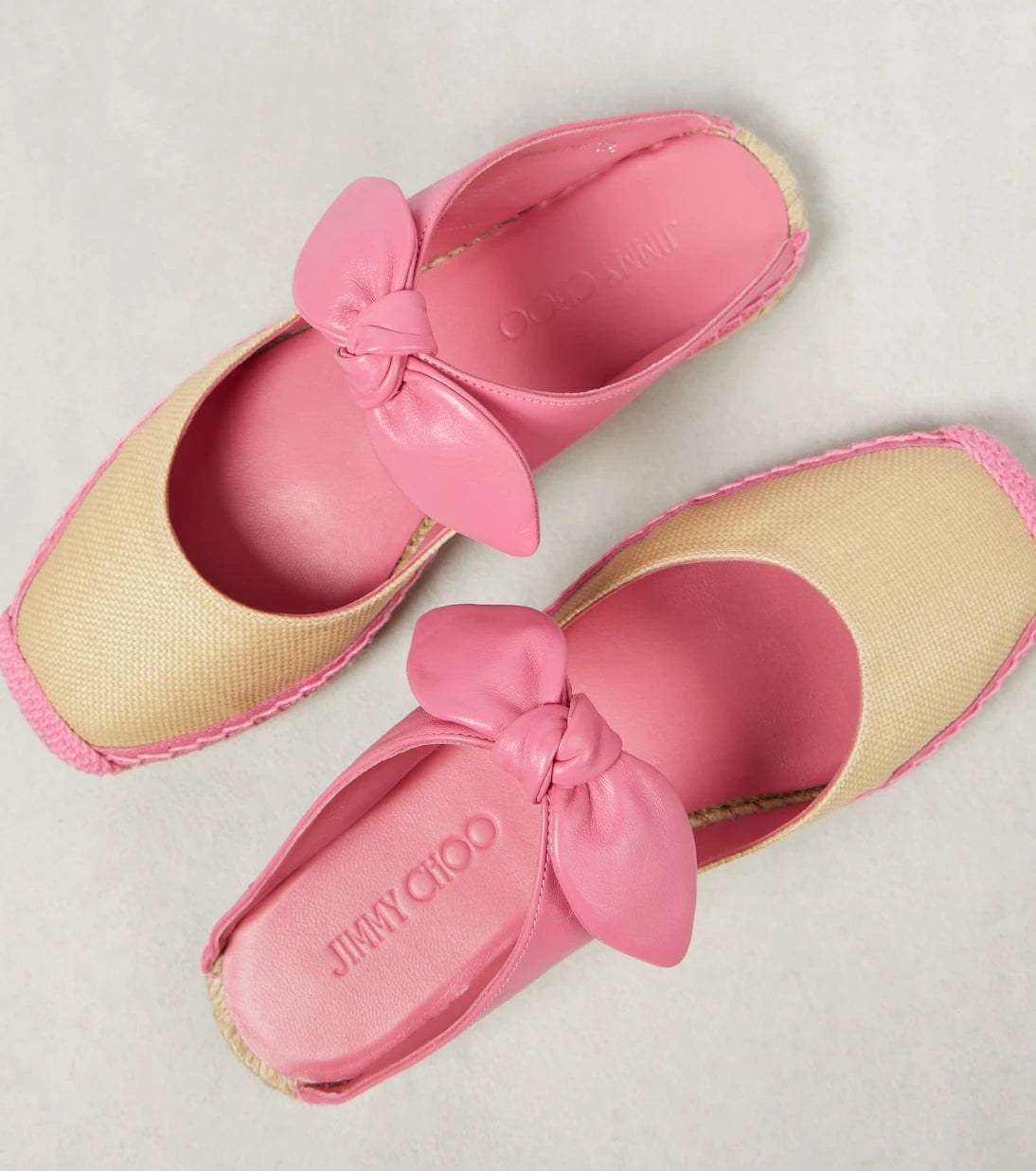 Jimmy Choo - Reka leather-trimmed espadrilles