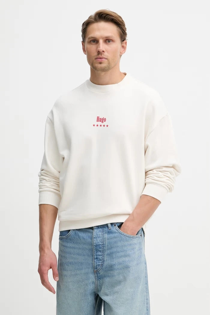 HUGO Blue erkek pamuklu sweatshirt Nucavex