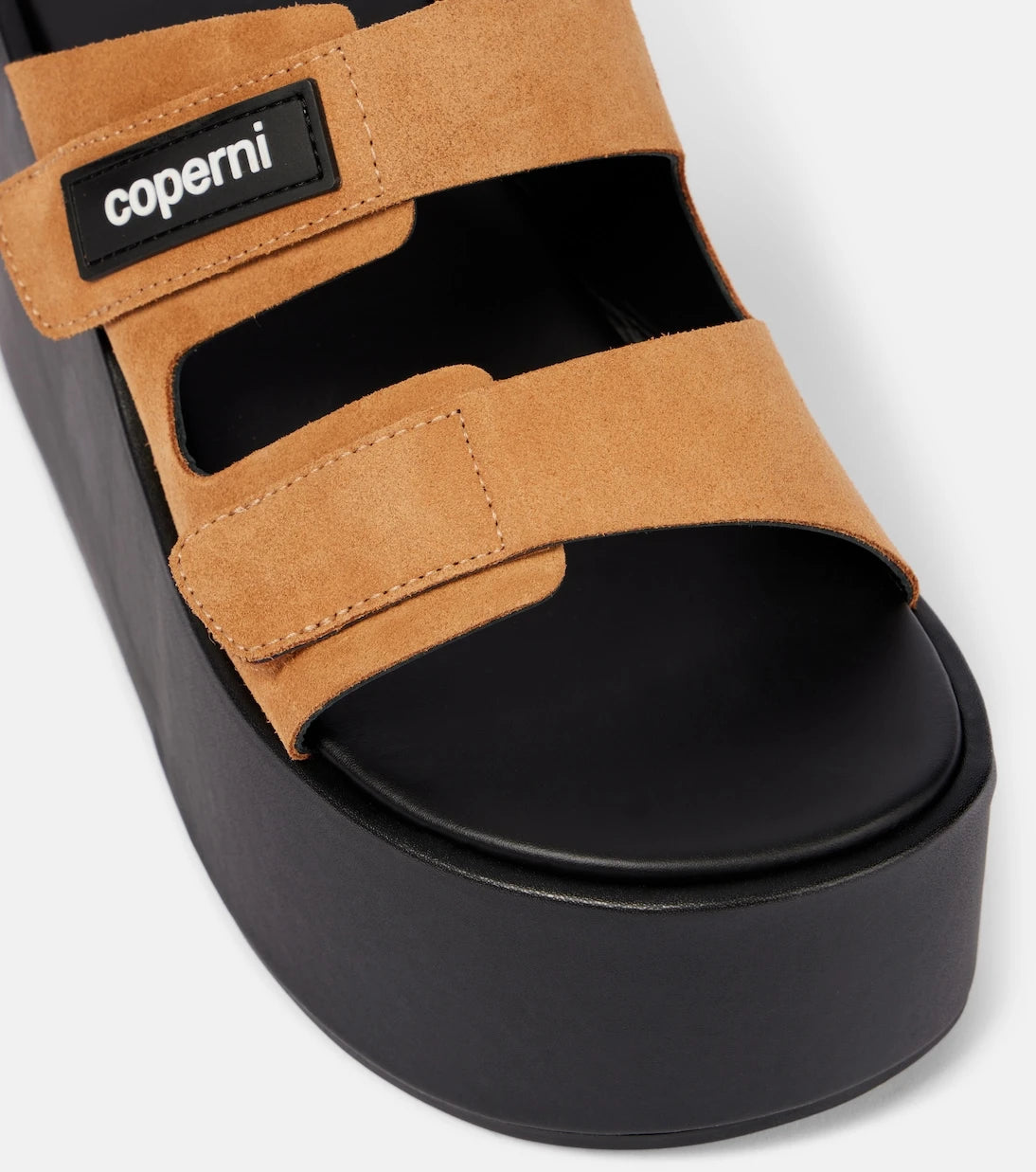 Coperni - Logo suede wedge mules
