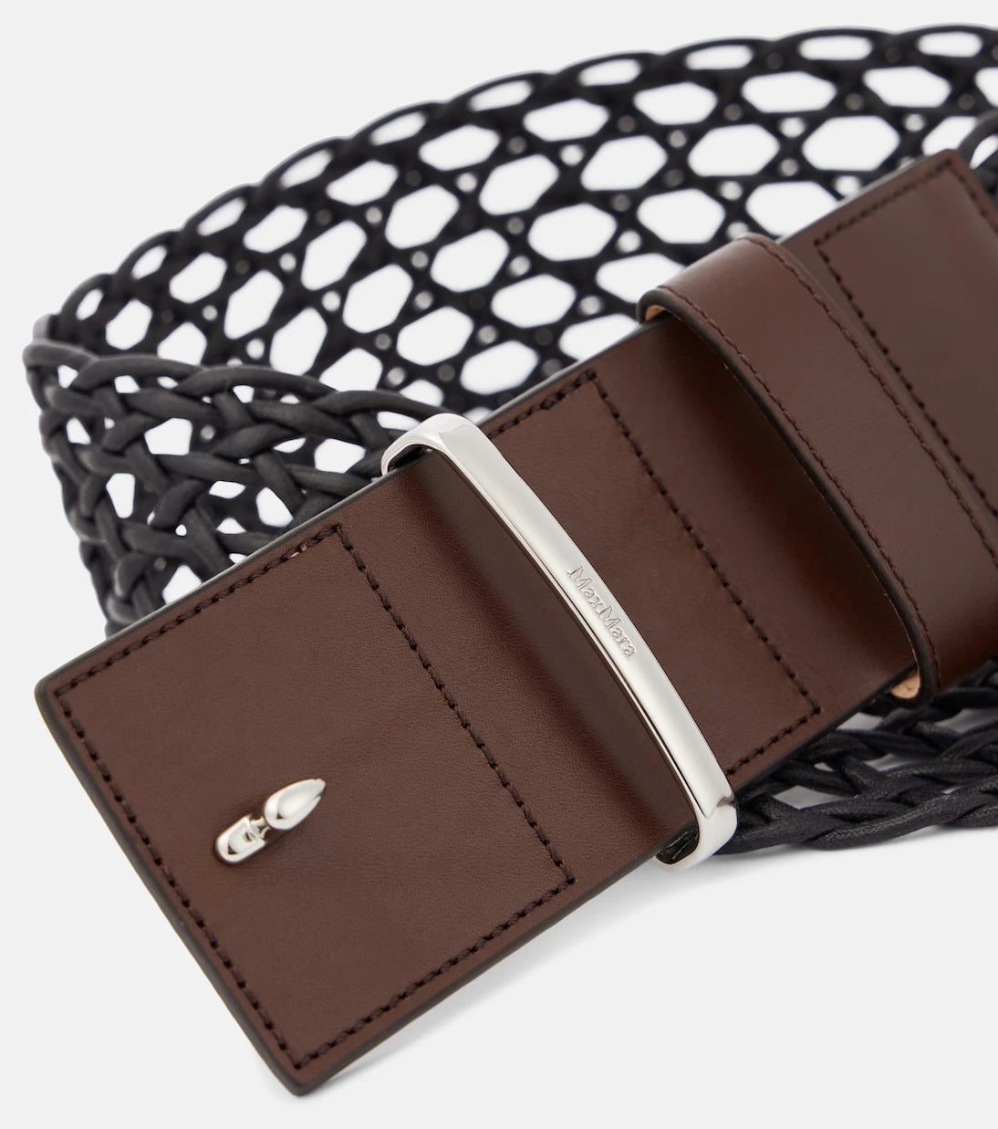Max Mara - Leather and canvas belt