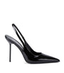 Patent Leather Lidia Slingback Pumps 105 BLACK