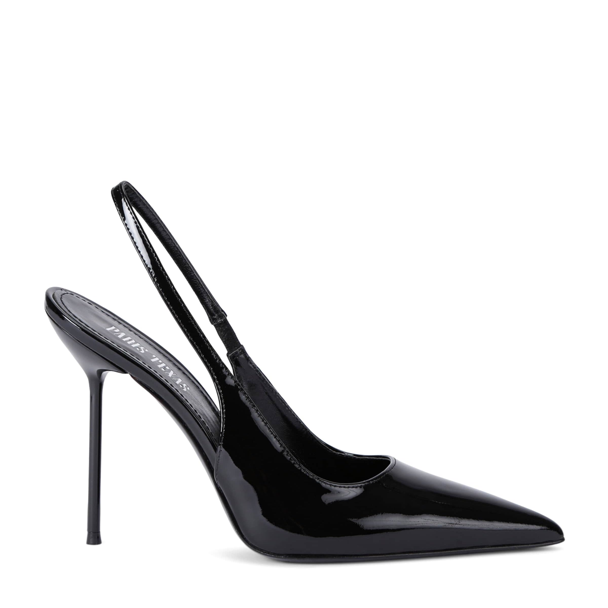 Patent Leather Lidia Slingback Pumps 105 BLACK