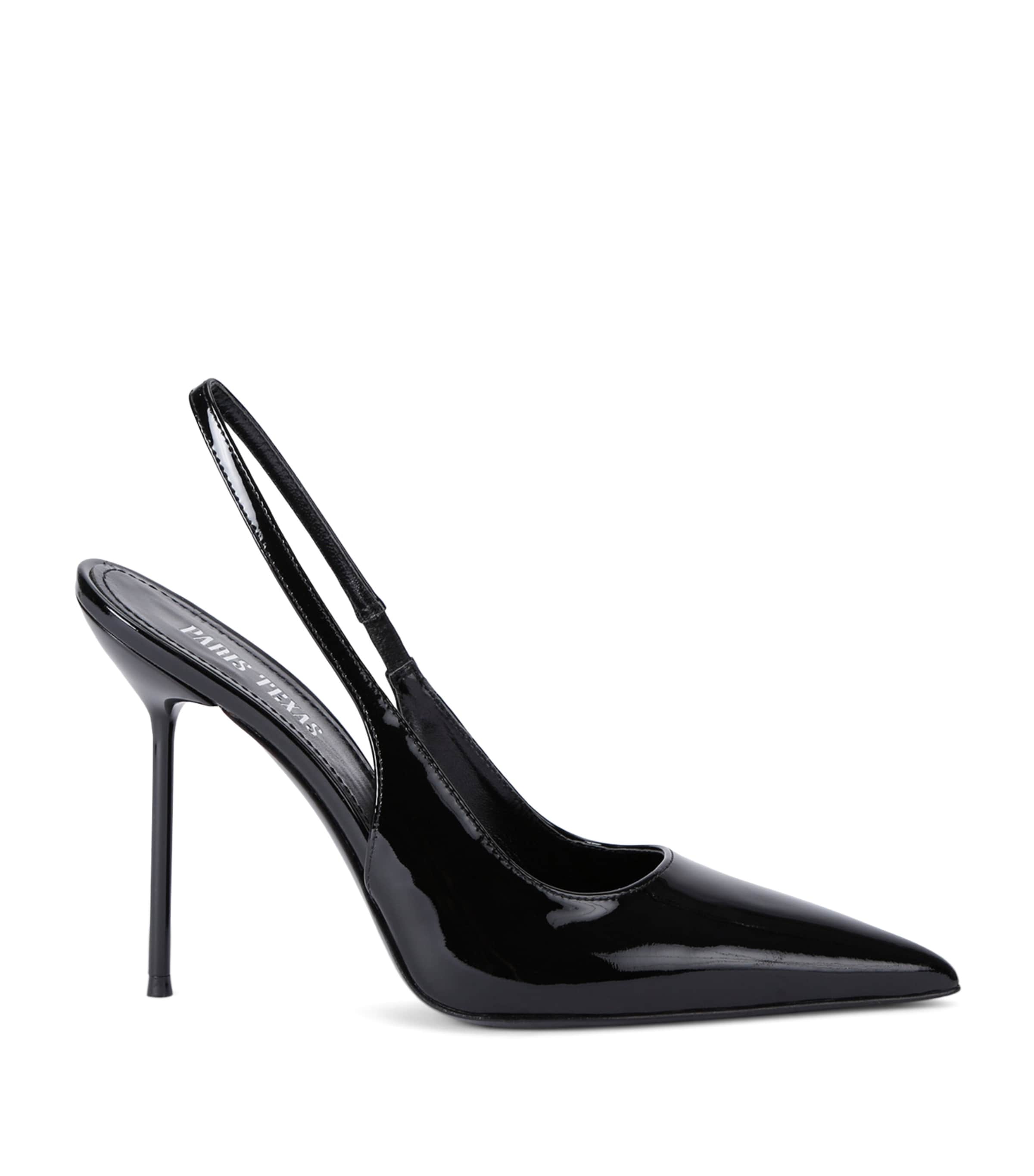 Patent Leather Lidia Slingback Pumps 105 BLACK