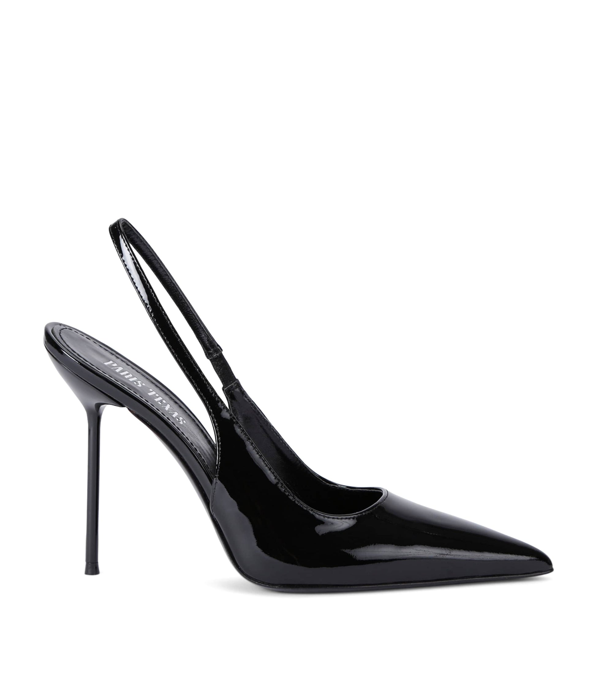 Patent Leather Lidia Slingback Pumps 105 BLACK