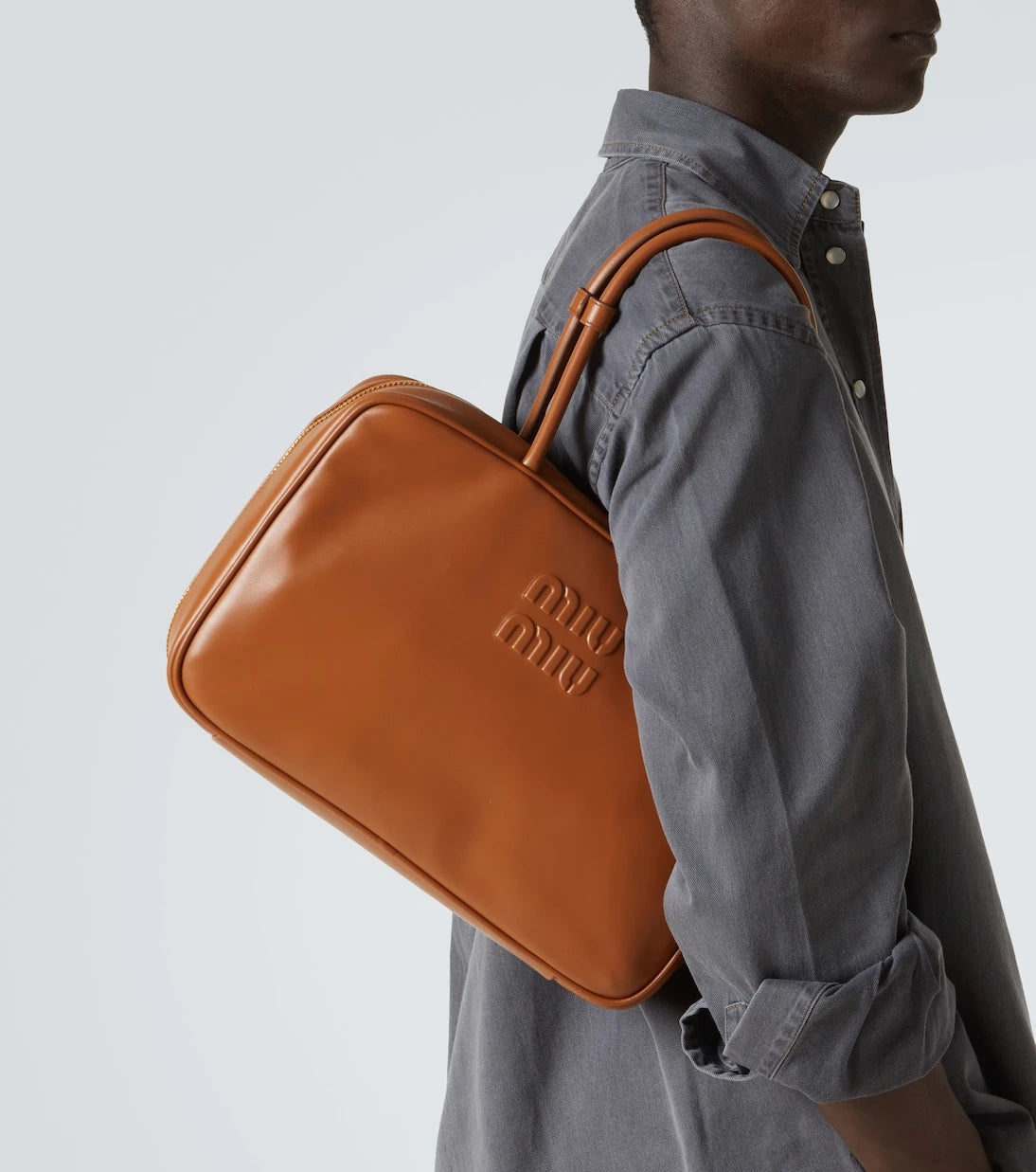 Miu Miu - Beau Large leather tote bag