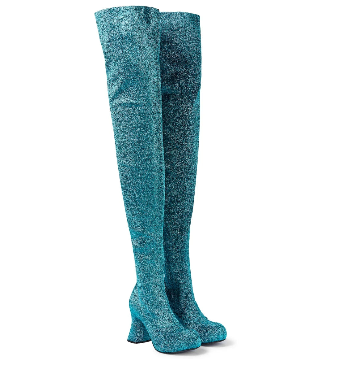 Stella McCartney - حذاء Groove Lurex® طويل يصل إلى الركبة