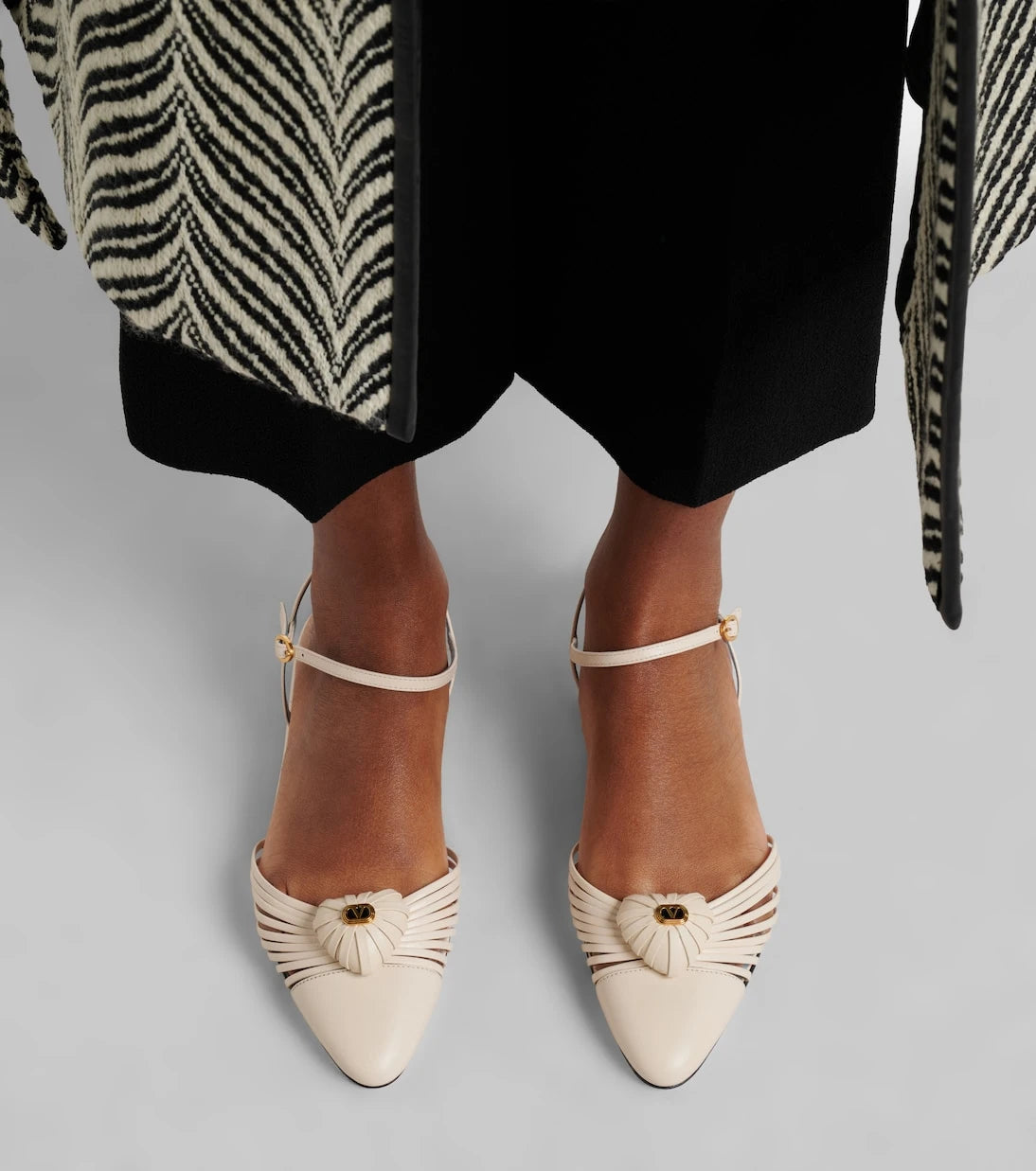 Valentino Garavani - Cœur Royal leather flats
