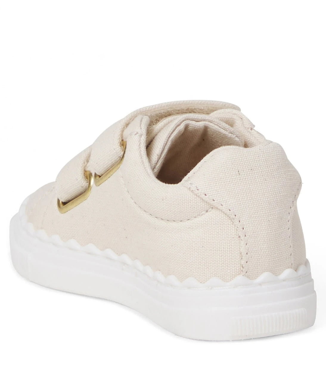 Chloé Kids - Baby logo scalloped canvas sneakers