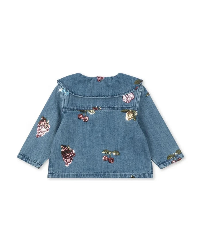 Детско дънково яке Konges Sløjd MAGOT SEQUIN DENIM SHIRT GOTS