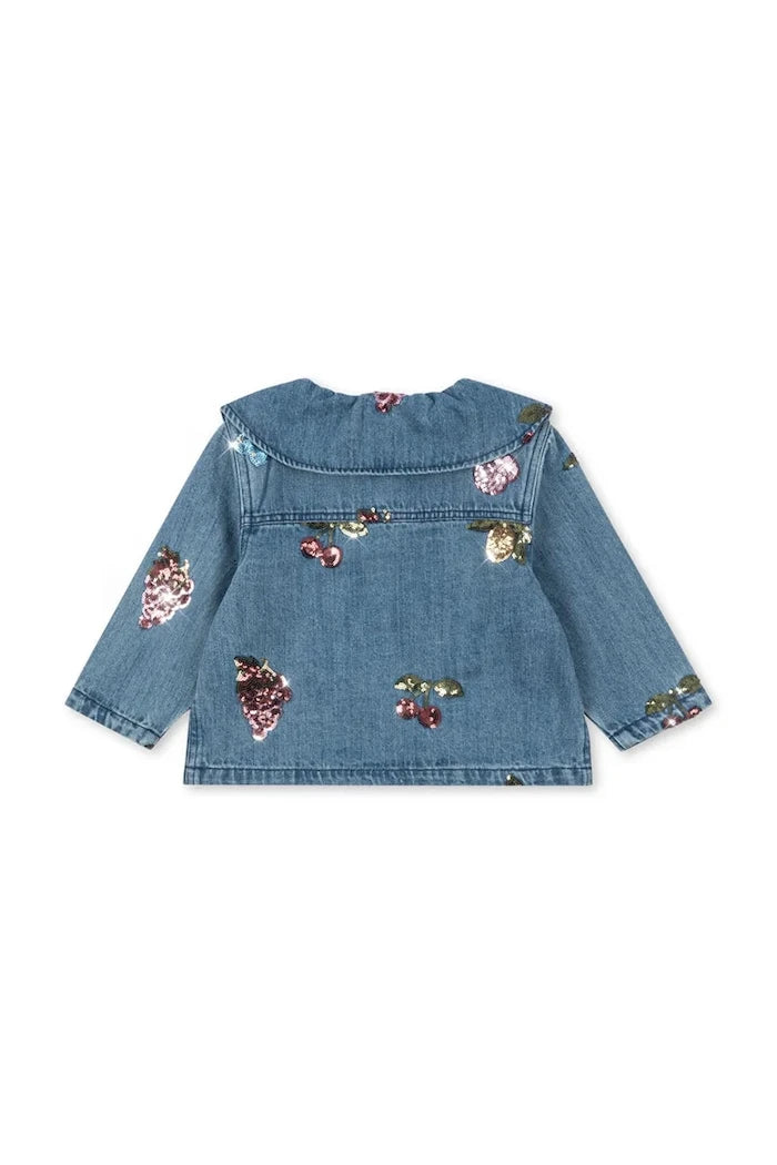 Детско дънково яке Konges Sløjd MAGOT SEQUIN DENIM SHIRT GOTS