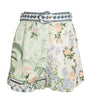 Blue Jardim Party Belted Shorts