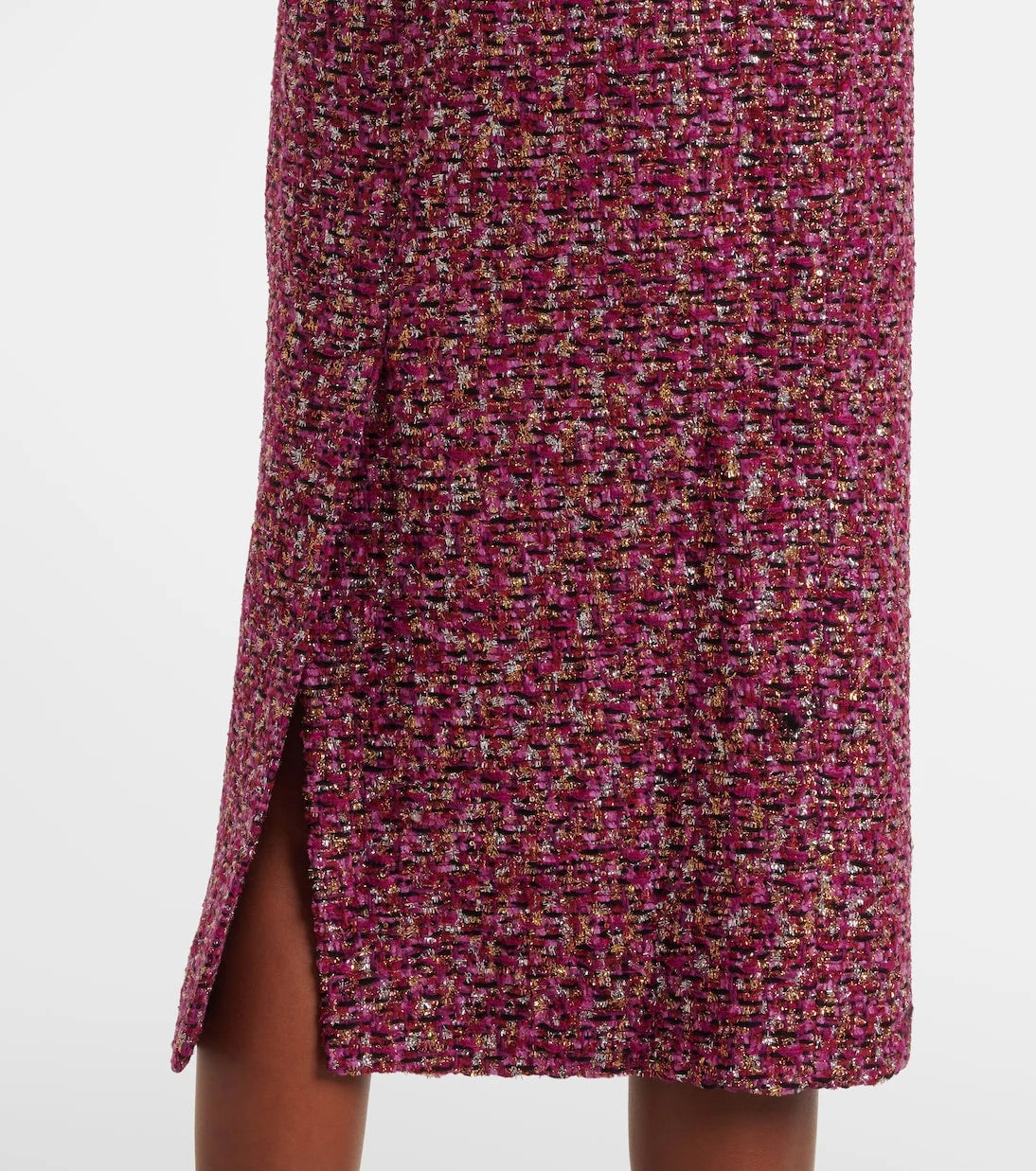 Alessandra Rich - Sequined tweed midi skirt