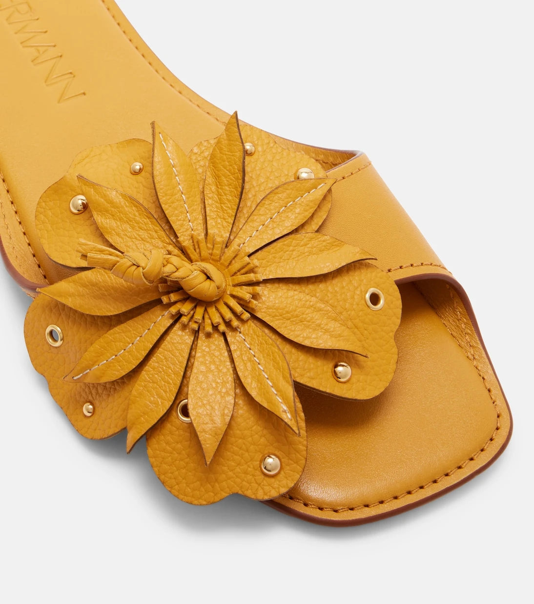Zimmermann - Brightside floral-appliqué leather sandals