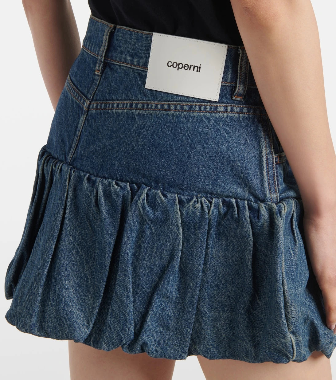 Coperni - Balloon denim miniskirt