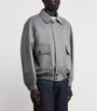 Grey Cashmere Bomber Jacket