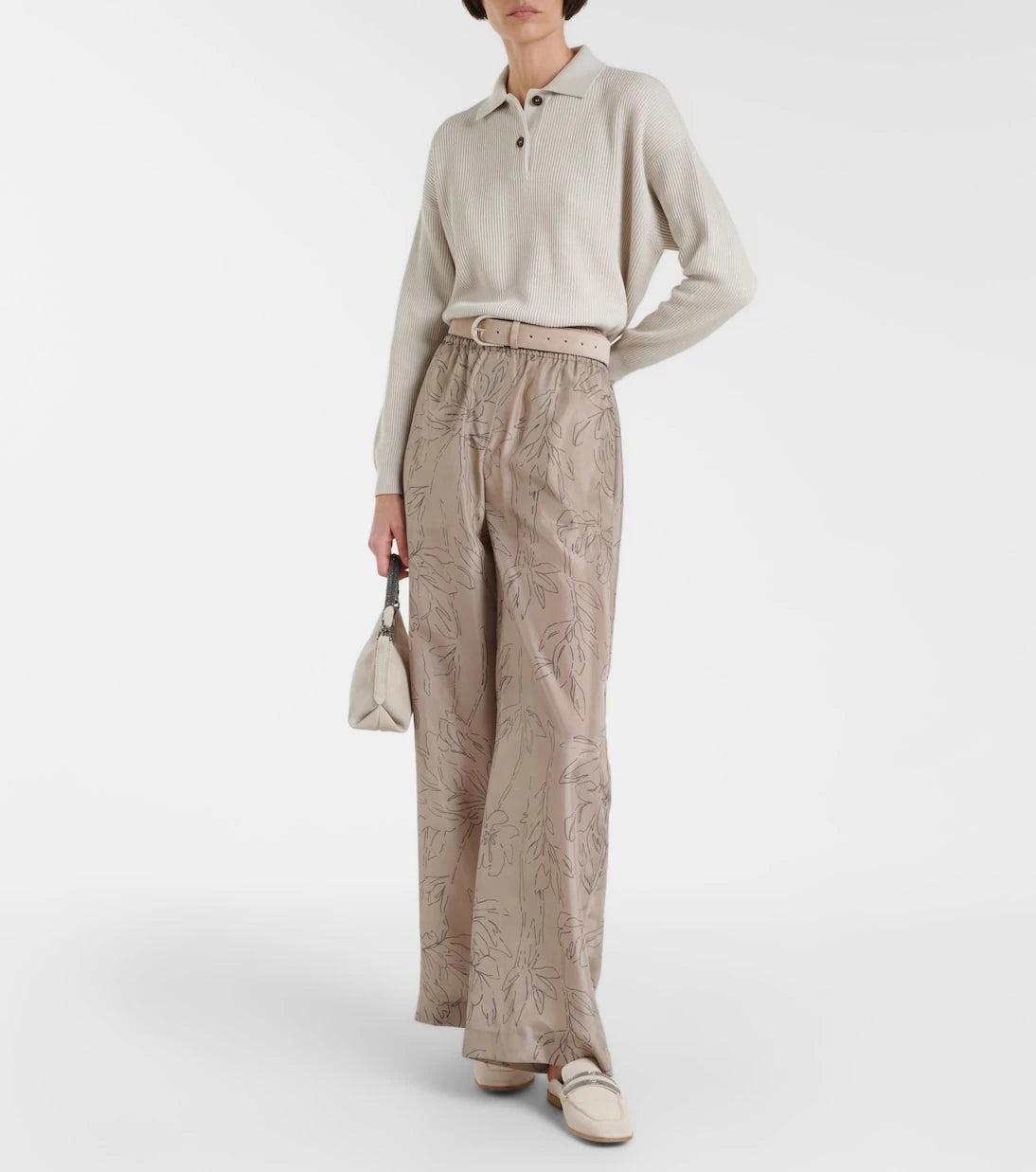Brunello Cucinelli - Floral silk wide-leg pants