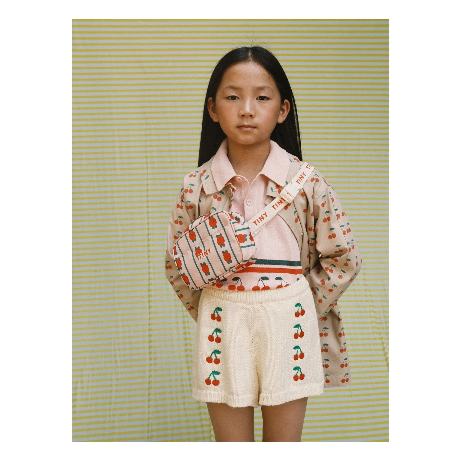 Tinycottons - Polo Cerises Maille | Pink