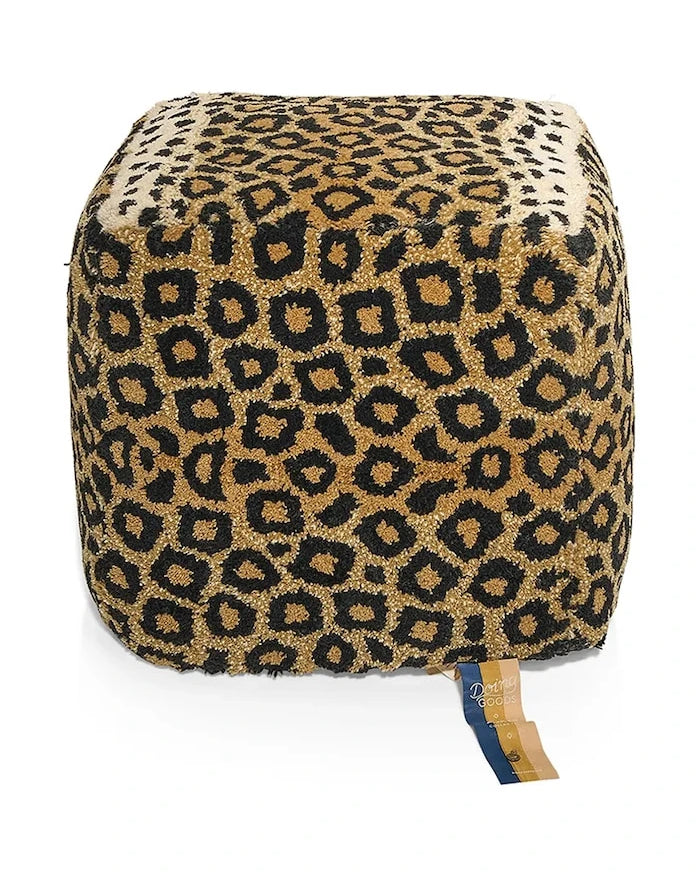 Doing Goods Leopard Puf 50 x 50 x 50 cm