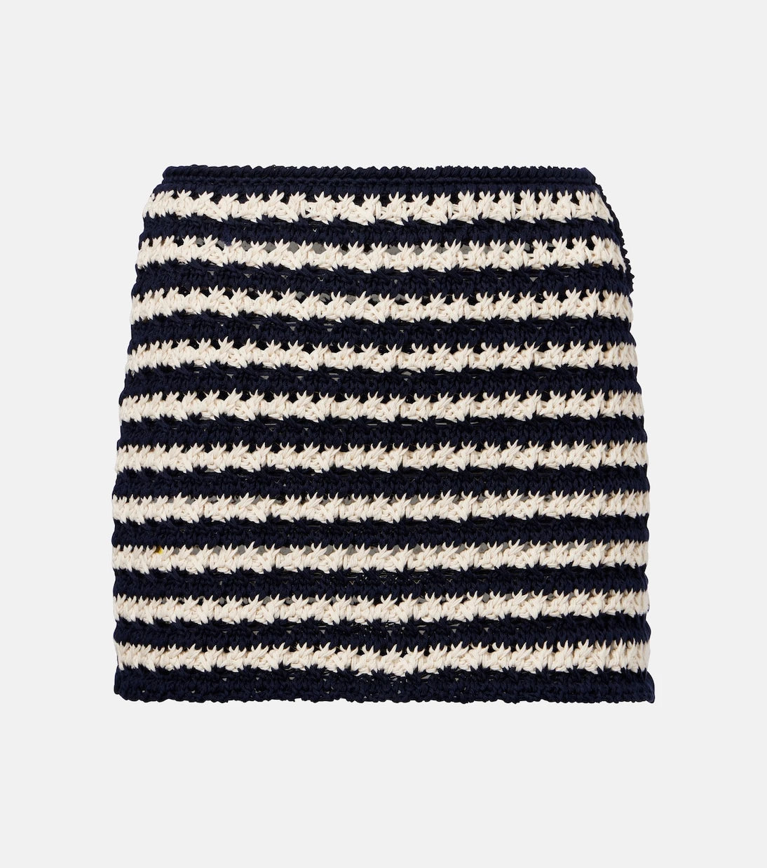 Prada - Crochet striped cotton miniskirt