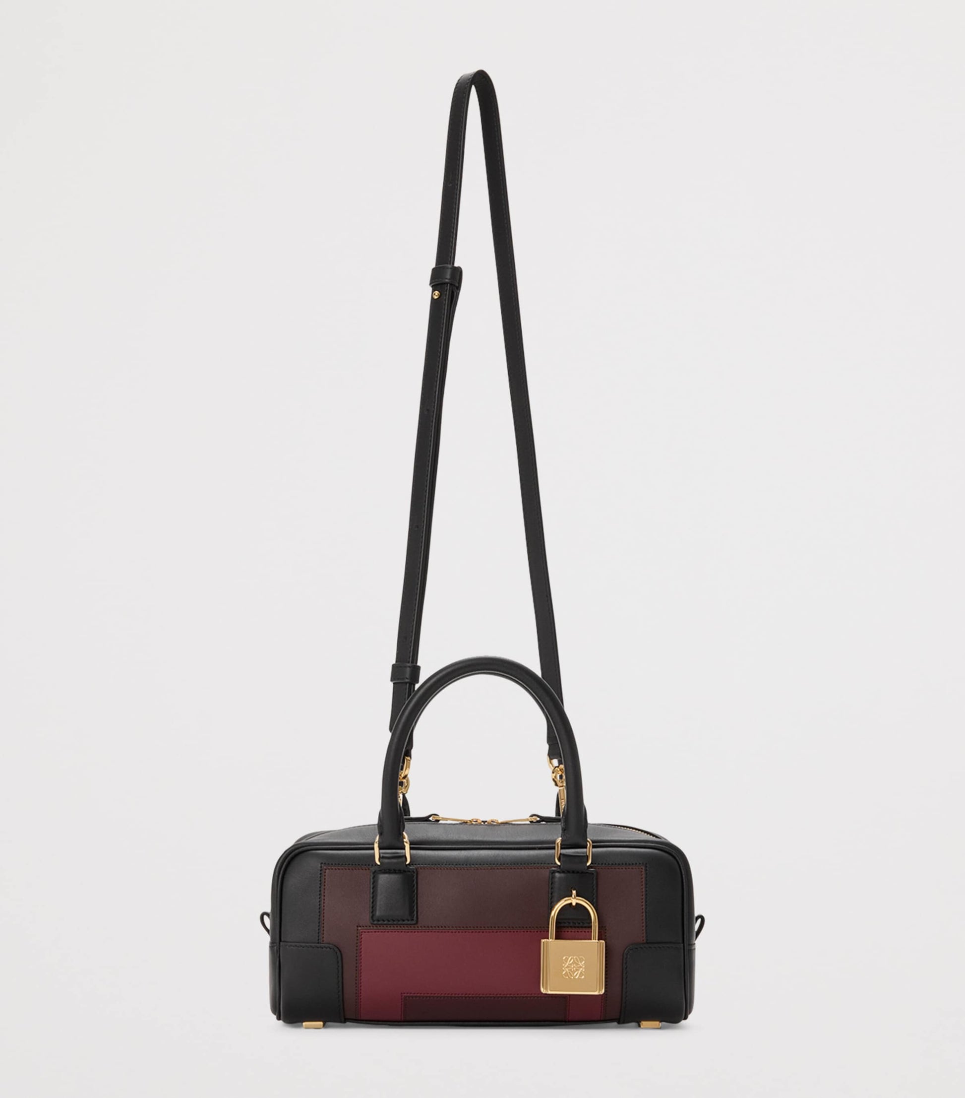 LOEWE Black x Albers Leather Amazona 23 Top-Handle Bag