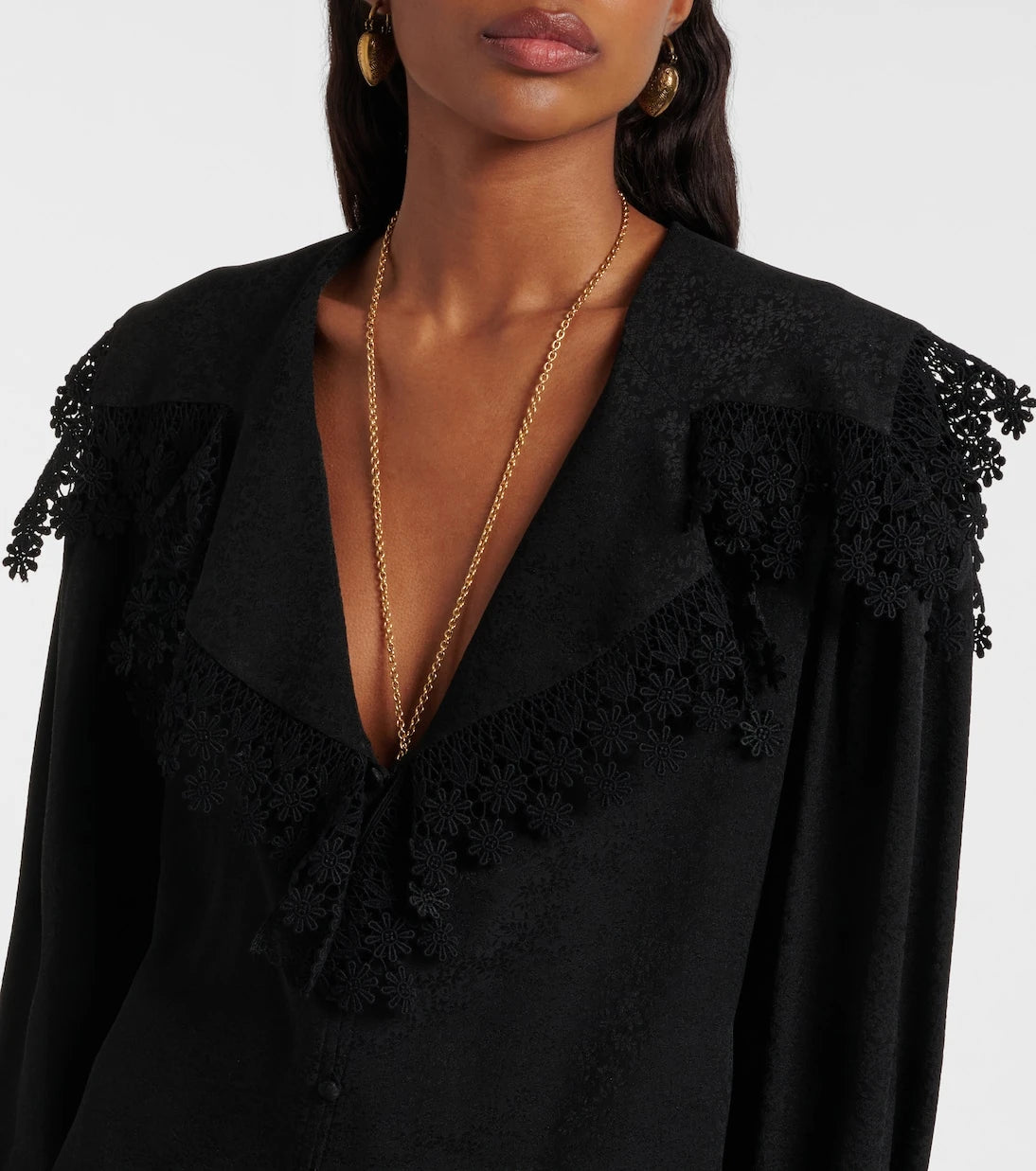 Chloé - Embroidered silk blouse