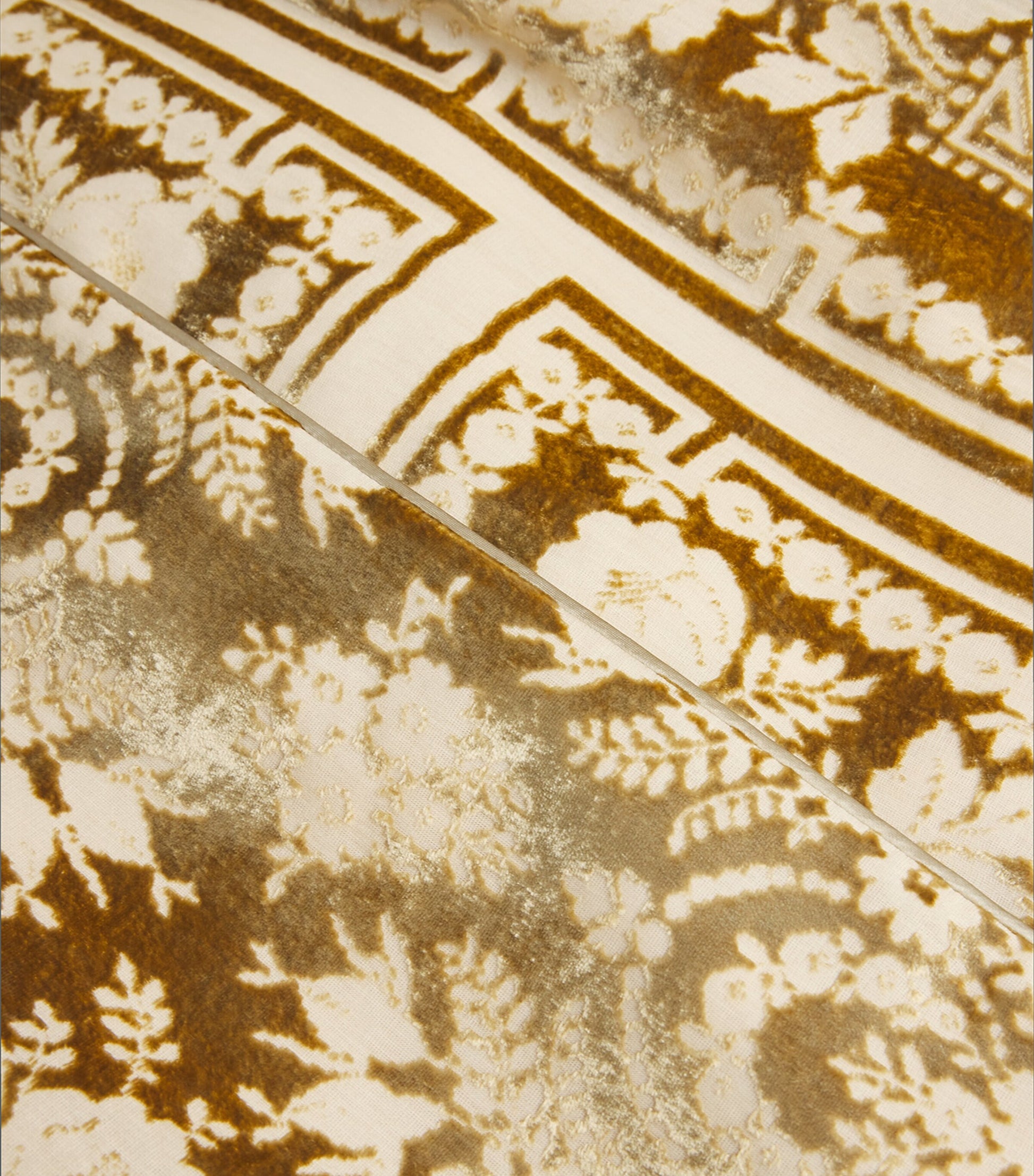 Gold Jacquard Liquid Velvet Robe