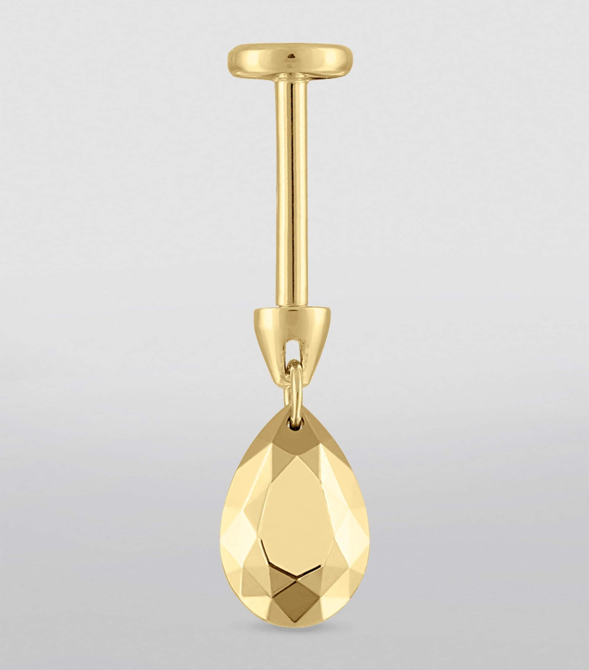 Faceted Pear Threaded Charm Earring (6.5mm)