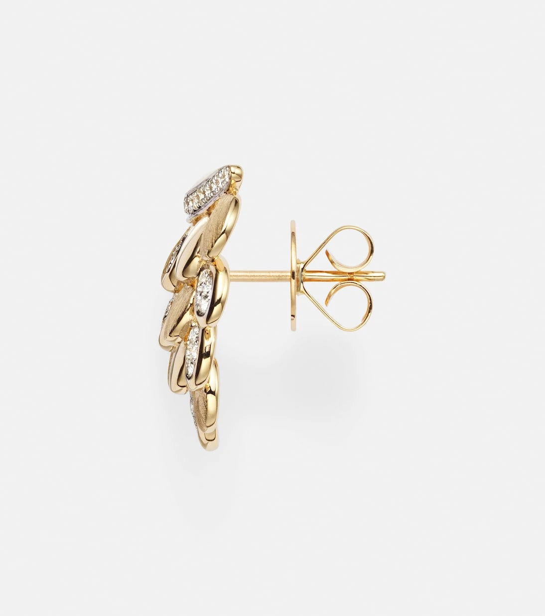 Rainbow K - Blossom 14kt gold single earring with diamonds