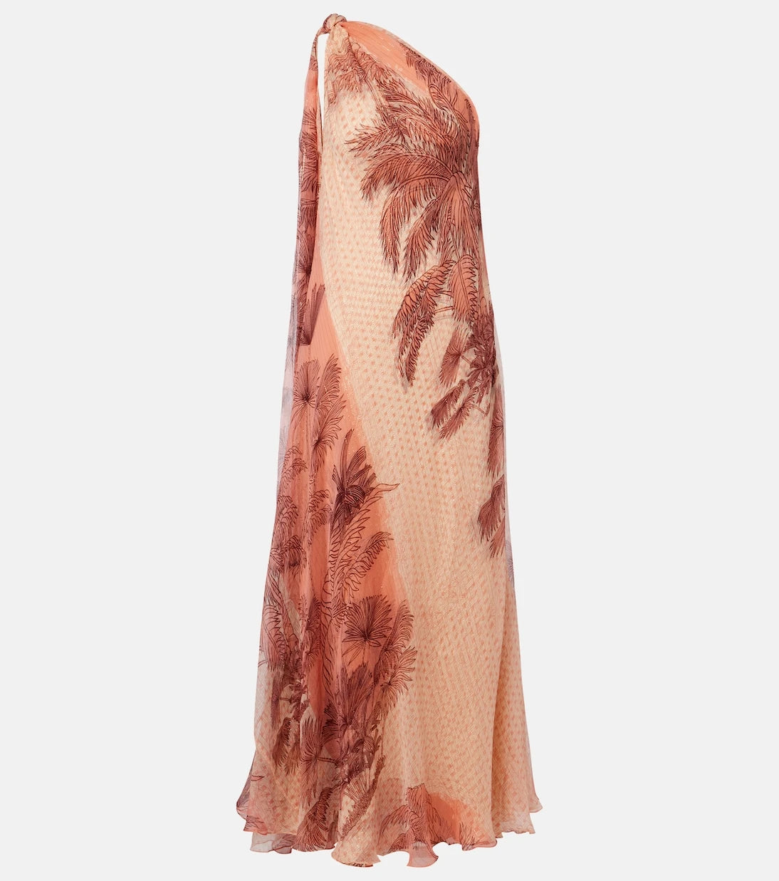 Johanna Ortiz - Printed silk-blend lamé gown