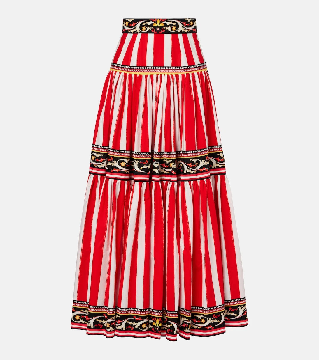 Dolce&Gabbana - Taormina striped cotton maxi skirt