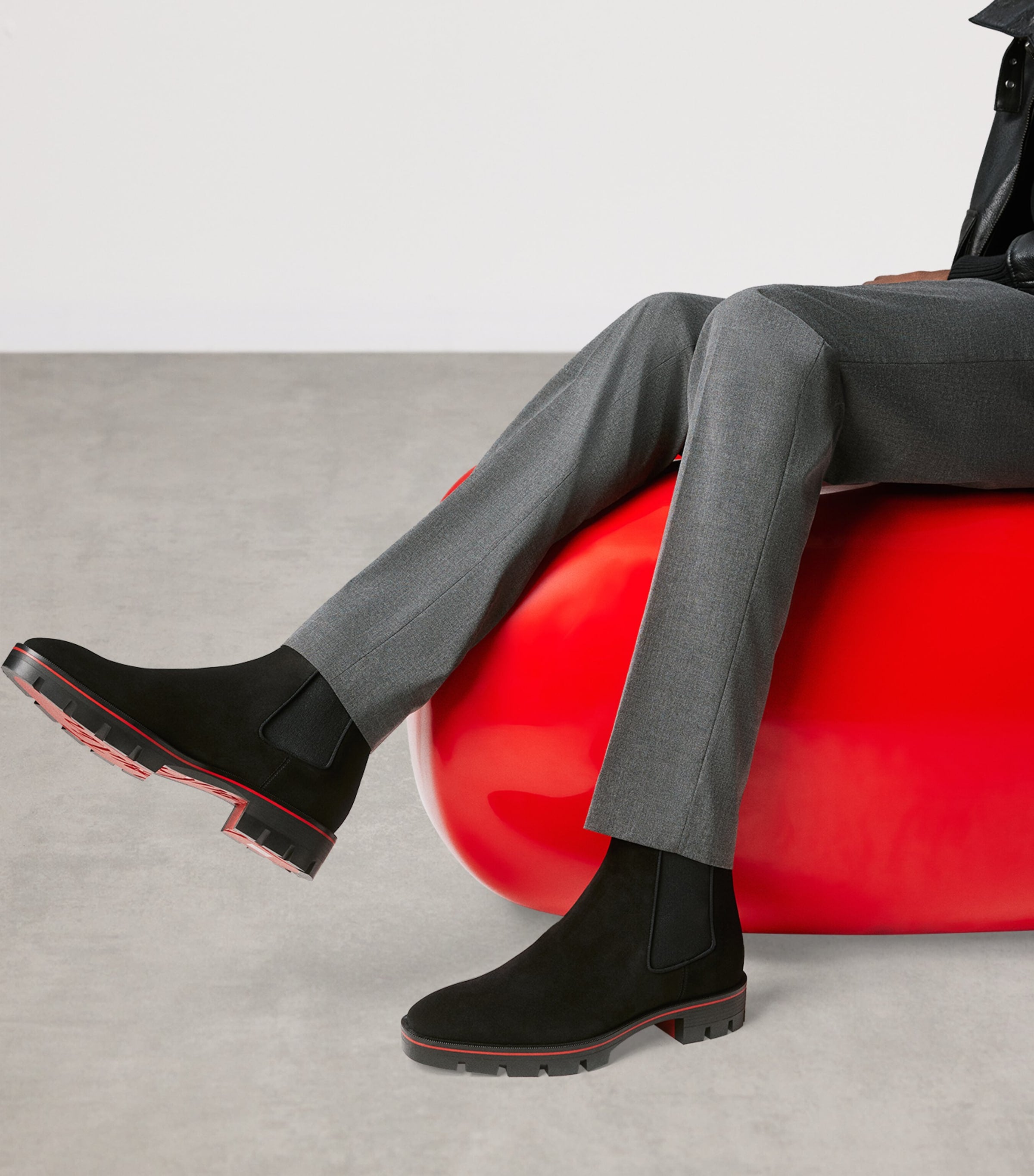 Christian Louboutin Alpinosol Veau Velour Chelsea Boots