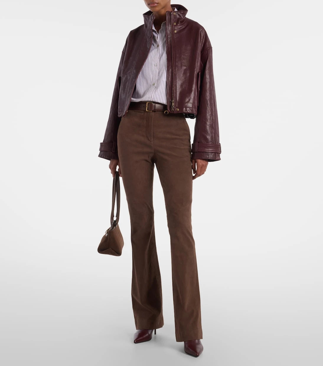 Veronica Beard - Bateman cropped leather jacket