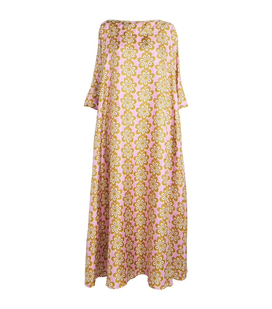 La Doublej Multi Floral Print Kaftan Maxi Dress