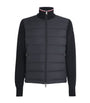Moncler Black Cotton Down-Front Cardigan