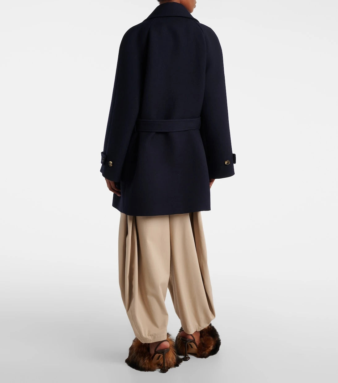 Loewe - Belted double-breasted wool coat