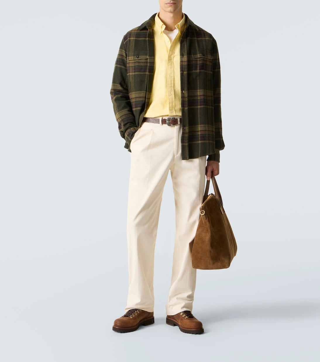 Ralph Lauren Purple Label - Checked cashmere shirt