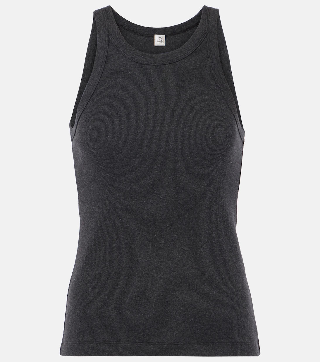 Toteme - Ribbed-knit cotton-blend jersey tank top
