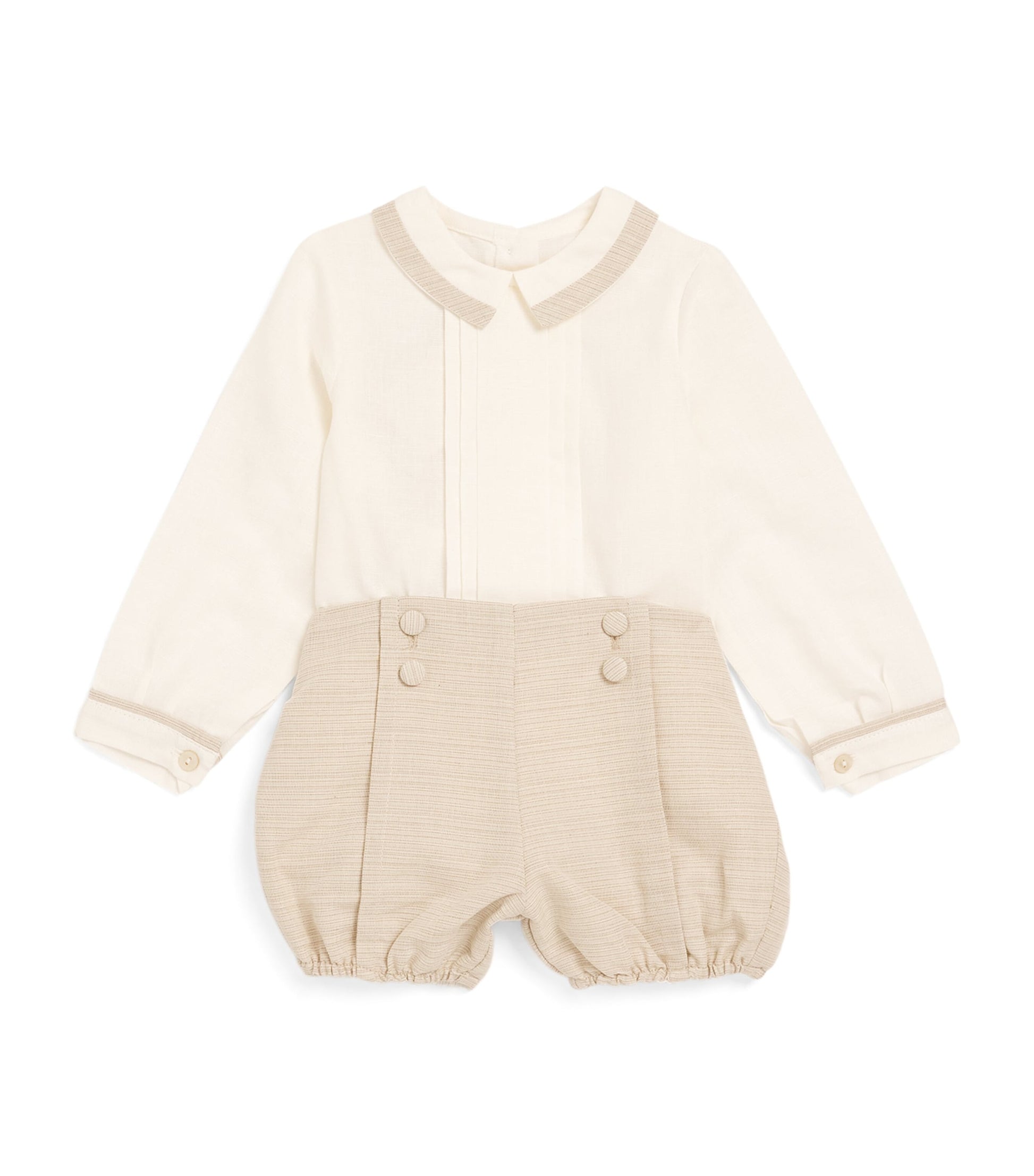 PEPA LONDON Linen Celebration Shirt and Shorts Set (12-18 Months)
