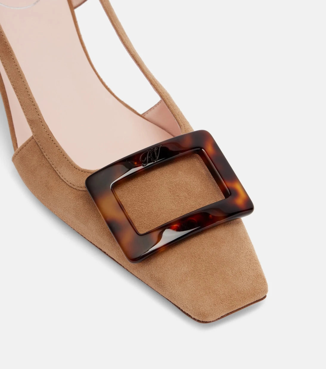 Roger Vivier - Belle Vivier 45 suede slingback pumps