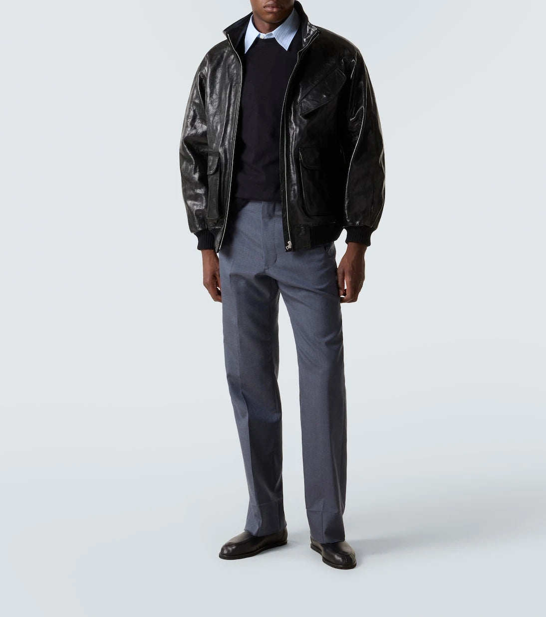 Auralee - Leather blouson jacket