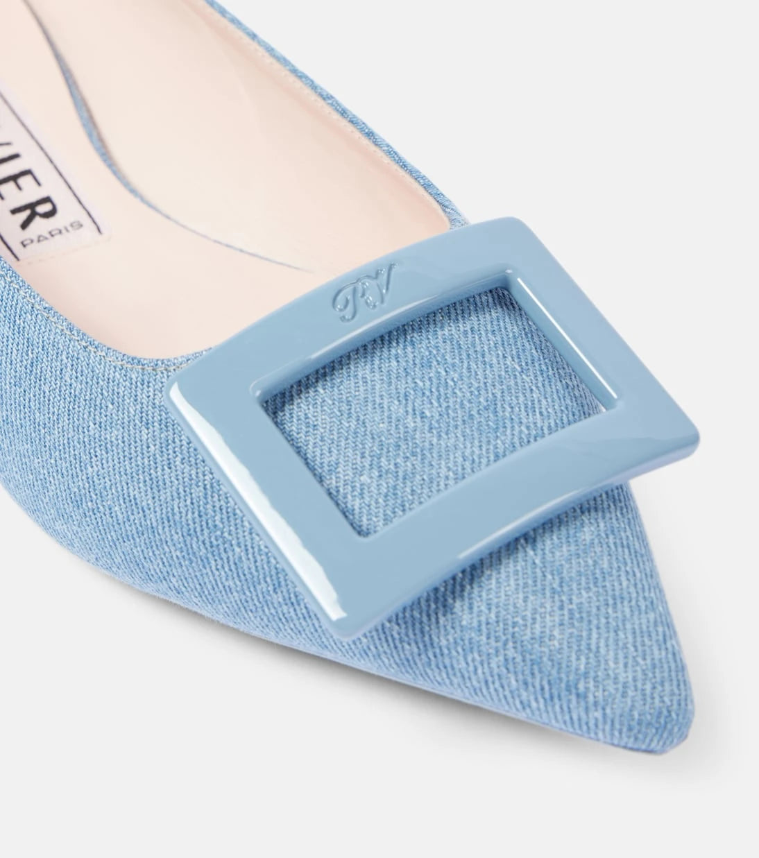 Roger Vivier - Gommettine Ball denim ballet flats