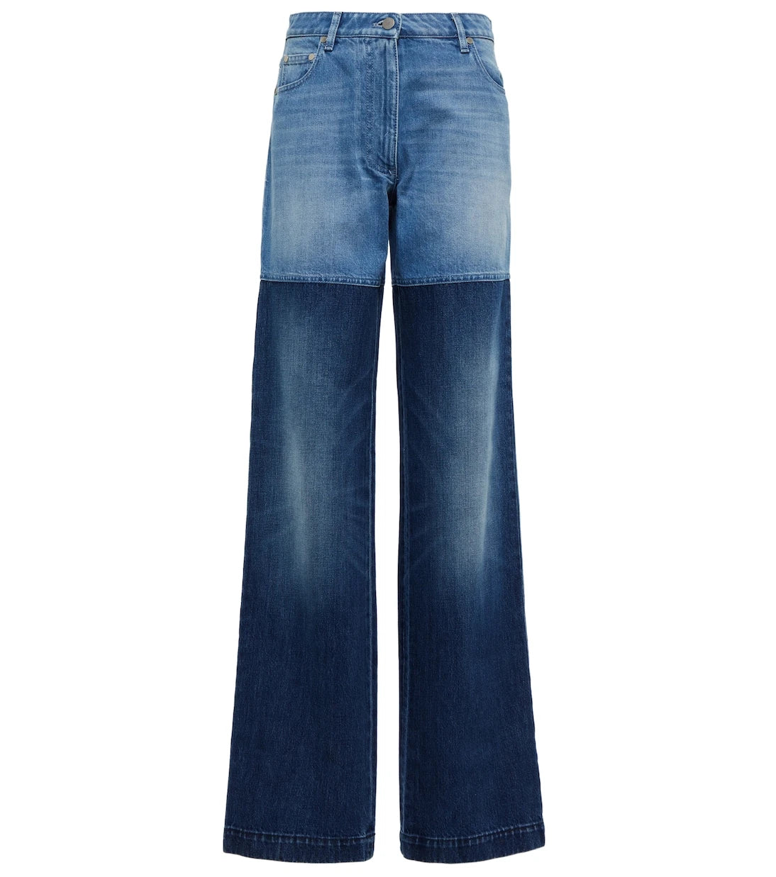 Peter Do - Bicolor high-rise wide-leg jeans