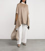 Brown Cashmere Cut-Out Cape