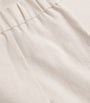 Stylein Ivory Linen-Blend Saronno Maxi Skirt