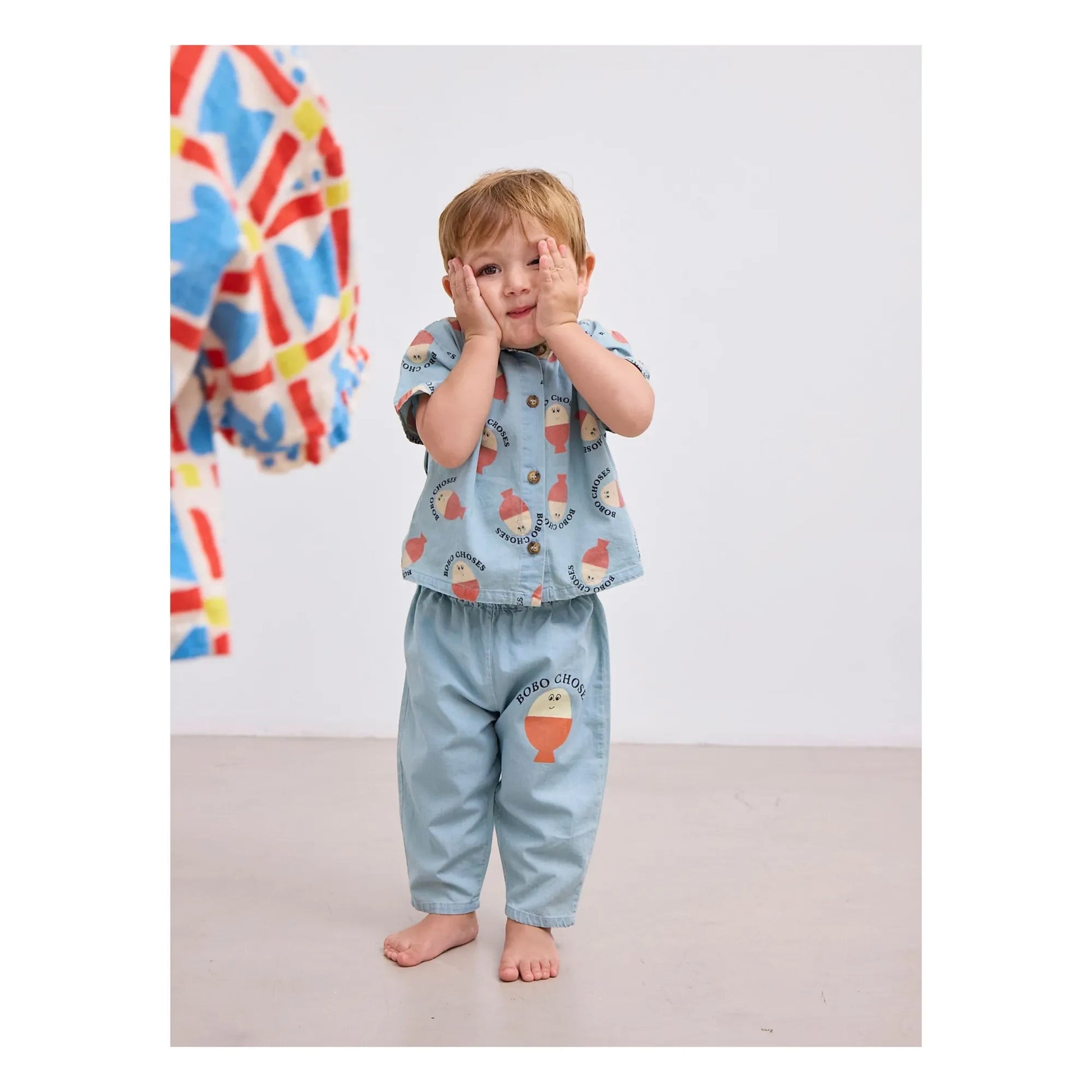 Bobo Choses - Bobo Denim Lightweight Pants | Light blue