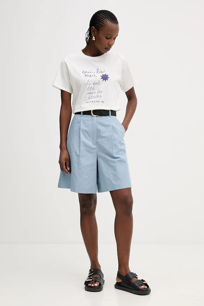 Памучна тениска Weekend Max Mara PANTERA