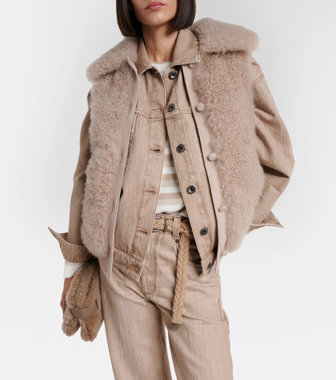 Yves Salomon - Wool-trimmed shearling vest