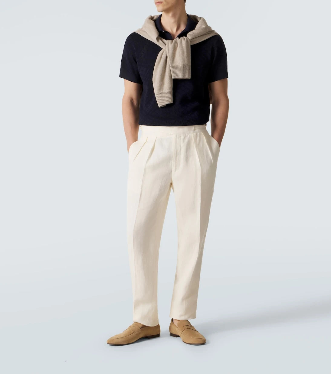 Rubinacci - Linen tapered pants