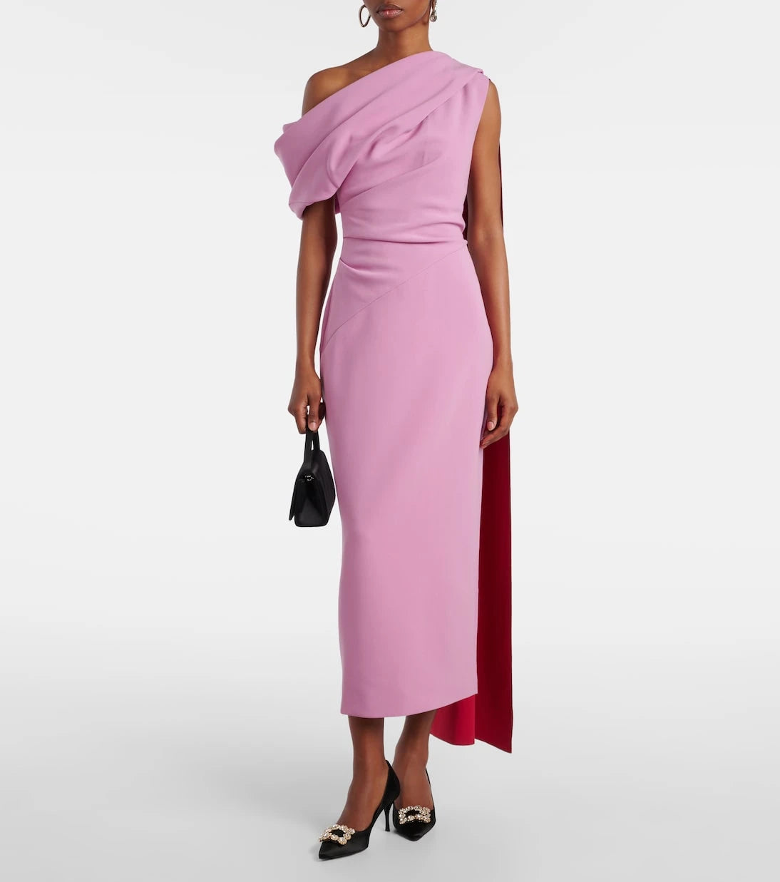 Roksanda - Maite caped draped midi dress
